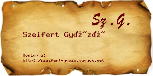 Szeifert Győző névjegykártya