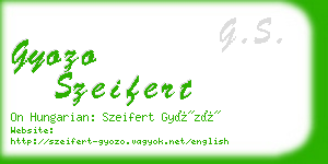 gyozo szeifert business card